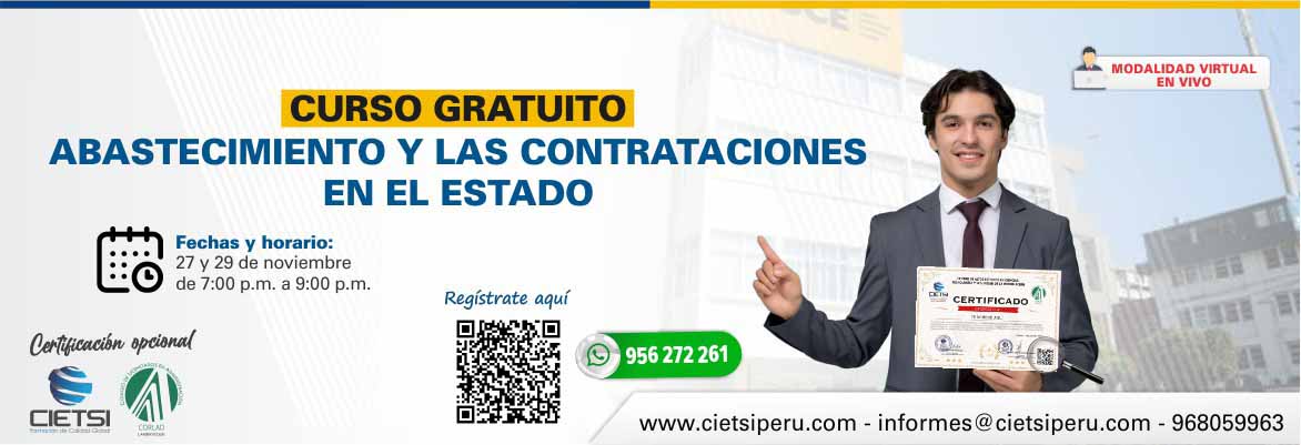 curso especializado sistema de abastecimiento y las contrataciones en el estado 2023